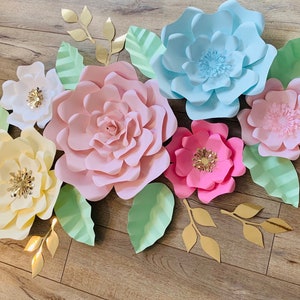 Pastel shades, gender reveal decor, nursery wall decor, baby shower backdrop, paper flowers, unicorn, Alice in wonderland,tea party,princess