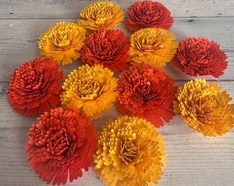 Marigold flowers,Dia de los Muertos,shadow box flowers,day of the death,alter decor, ofrenda