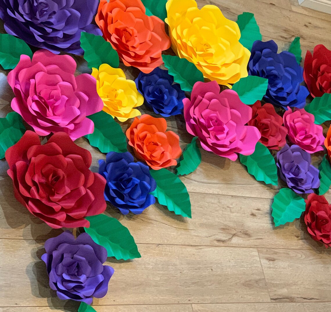 6x4.5 Fiesta/Mexican themed paper flower backdrop/wedding Etsy