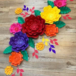 Conjunto de flores de papel Fiesta: Boda mexicana, Decoración del Cinco de Mayo