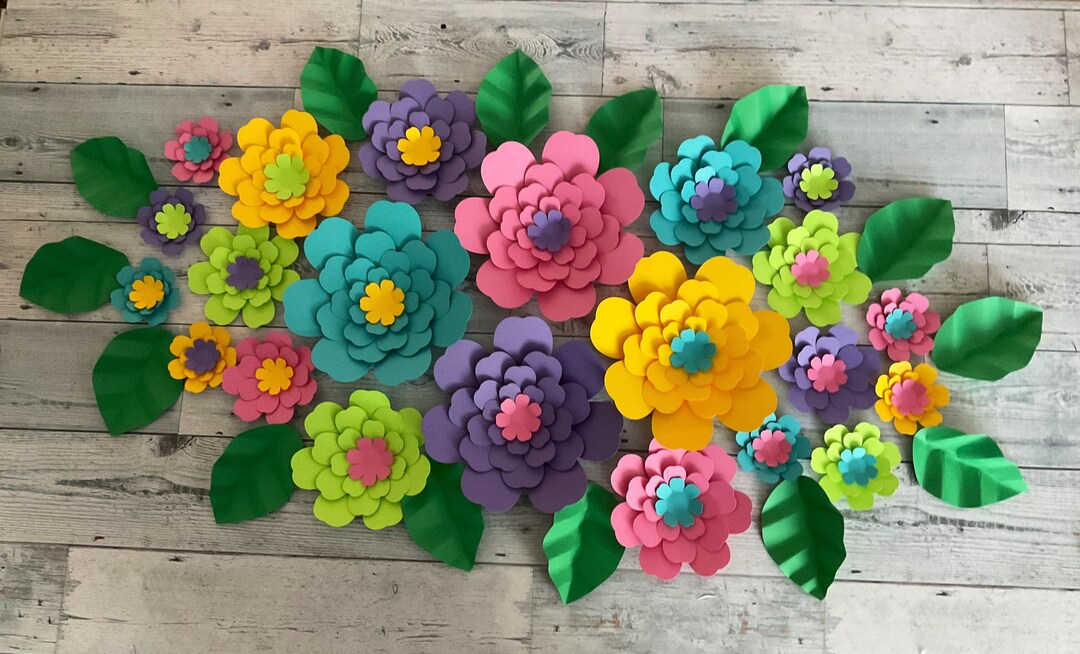 20 Small Paper Flowers/pastel Shades/girl Room Decor/baby Shower Decor