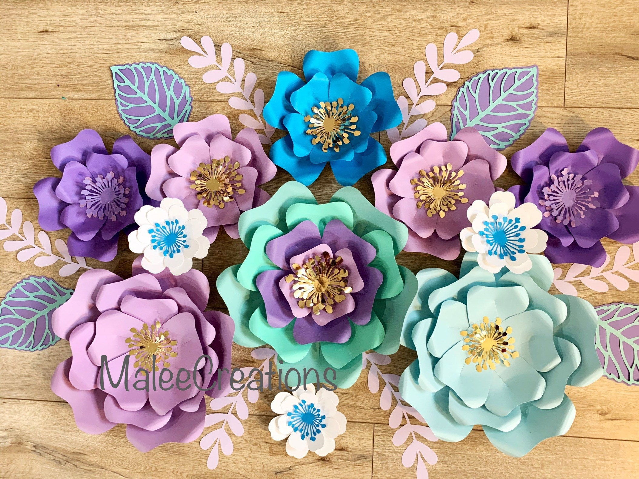 Mermaid Theme/mermaid Flowers/set of 9 Flowers/areil/flower | Etsy