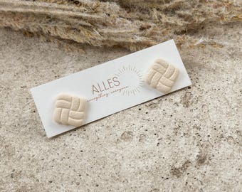 All the Classics: Grace - Polymer Clay Stud Earrings, Lightweight Neutral Jewelry, Classic Chic Accessory, Handmade Fashion, Gift for Her