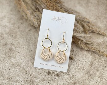 All the Classics: Emilia - Polymer Clay Sculptural Drop Earrings, Lightweight Statement Accessory, Modern Wearable Art, Everyday Jewelry,
