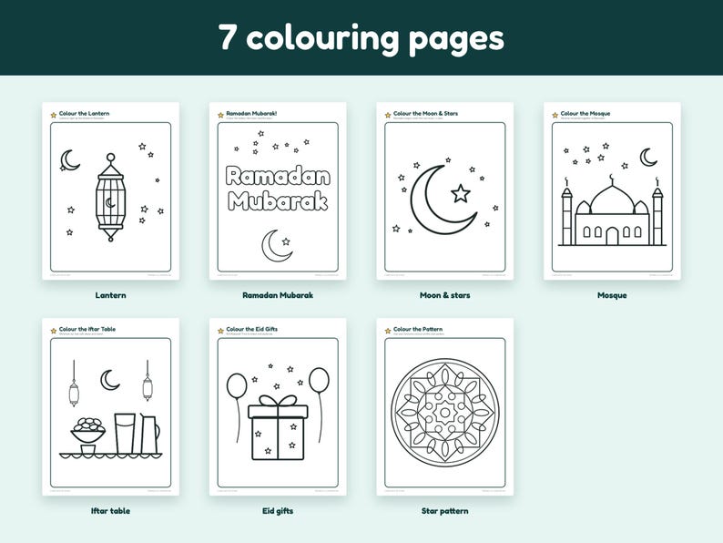 Printable Ramadan Pattern Ramadan Printable Bundle 2027, Ramadan Planner, Quran Journal, Kids ...