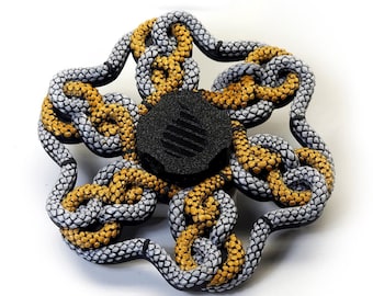 Spinner animé 3D multicolore serpent de style Auryn (veuillez lire la description avant l'achat pour savoir comment : les instructions de visualisation)
