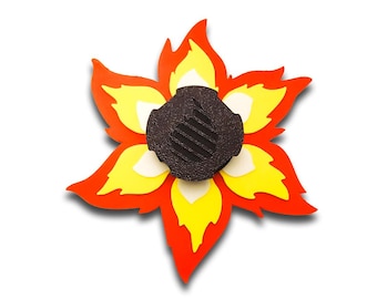 Multi Color Layered Fire Animated Spinner (Please Read Description Before Purchase for How To: Viewing Instructions)