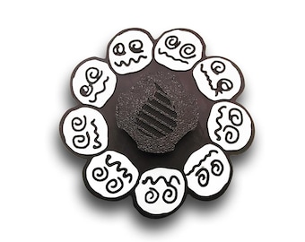 Squiggle Face Animated Zoetrope *Please Read Info Before Purchase/ Phone, Tablet or Handheld Spinner Viewer Required to View Animation*