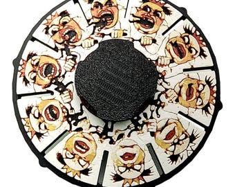 Phenakistoscope Queen Zoetrope*Please Read Info Before Purchase/ Phone, Tablet or Handheld Spinner Viewer Required to View Animation*