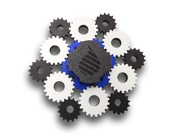 Multi Color Layered Complicated Gears Animated Spinner (Please Read Description Before Purchase for How To: Viewing Instructions)