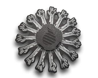 Zombie Hello Animated Zoetrope *Please Read Info Before Purchase/ Phone, Tablet or Handheld Spinner Viewer Required to View Animation*