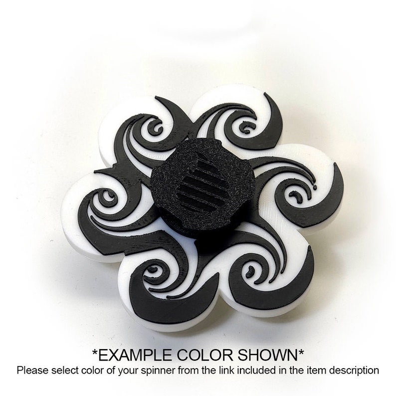 Dual Color Hypnotic Swirl animated spinner (Please Read Description Before Purchase for How To: Viewing Instructions)