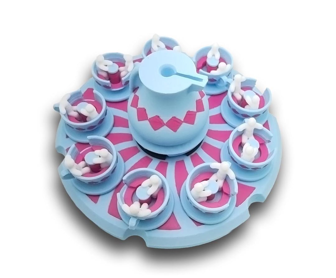 Multi Color Tea Cup Ride Animated Spinner (please Read Description ...