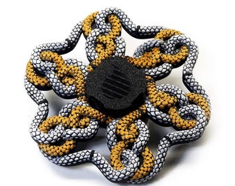 Multi Color 3D Auryn Style Snake Animated Spinner (Please Read Description Before Purchase for How To: Viewing Instructions)