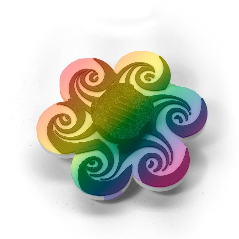 Dual Color Hypnotic Swirl animated spinner (Please Read Description Before Purchase for How To: Viewing Instructions)