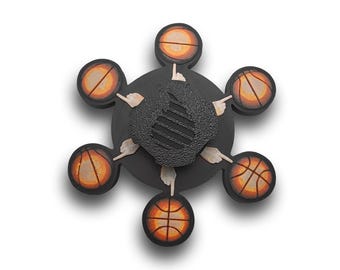 Spinning Basketbal Animated Zoetrope *Please Read Info Before Purchase/ Phone, Tablet or Handheld Spinner Viewer Required to View Animation*