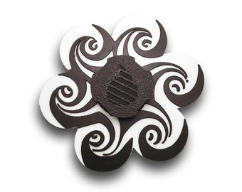 Dual Color Hypnotic Swirl animated spinner (Please Read Description Before Purchase for How To: Viewing Instructions)