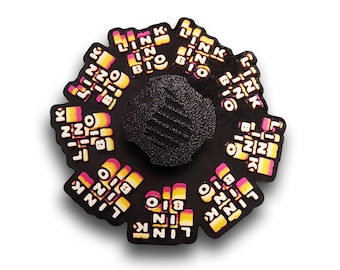 Link In Bio Animated Zoetrope *Please Read Info Before Purchase/ Phone, Tablet or Handheld Spinner Viewer Required to View Animation*