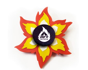 Multi Colored Layered Fire Animated Spinner (Please Read Description Before Purchase for How To: Viewing Instructions)