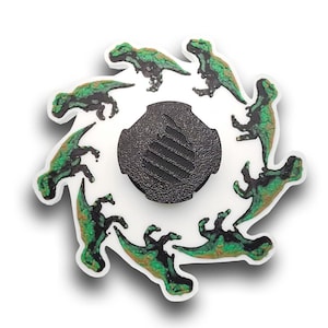 Zootropo animado del dinosaurio T-Rex *Lea la información antes de comprar/Se requiere un visor giratorio para teléfono, tableta o dispositivo portátil para ver la animación*