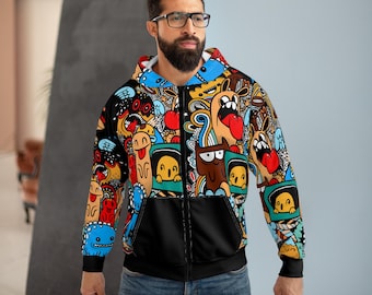 Monster Mash Unisex Full Zip Hoodie Sweatshirt Jacket