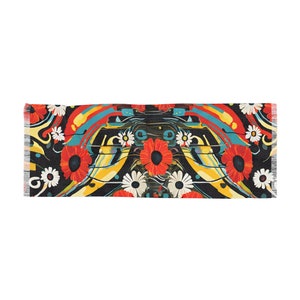 Art Deco Daisies Psychedelic Floral Art Lightweight Gift Scarf