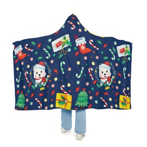 Christmas Puppy Pet Lover Gift Snuggle Wearable Blanket