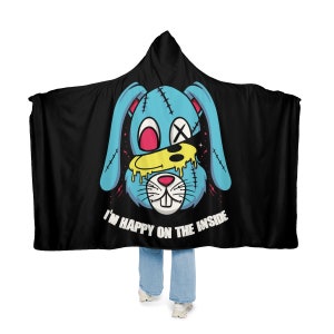 I&#39;m Happy on the Inside Humor Joke Gift Snuggle Wearable Blanket