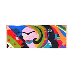 I Know Abstract Psychedelic Mod Art Lightweight Gift Scarf