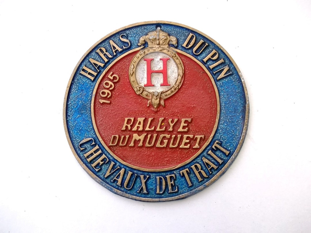 Vintage French Metal Rally Sign / Plaque /draft Horses Traction - Etsy