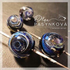 Lampwork Video Tutorial Spiral Galaxy bead for soft glass COE104