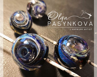 Lampwork Video Tutorial Spiral Galaxy Bead for Soft Glass COE104