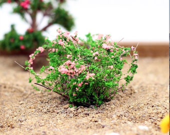 2pcs Dollhouse Garden Micro Landscape Mini Bush Trees Green Sand table model TS