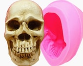 3D Skull Head Silicone Mold, Skeleton Head, fondant mold, candle mold, chocolate mold and baking tools and supplies