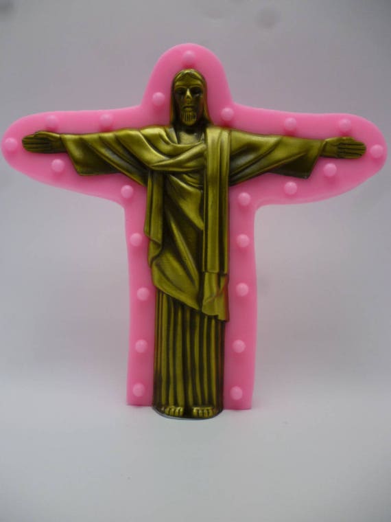Gothic Cross Jesus Silicone Fondant Mould Cake Decor Chocolate Baking Mold JF 