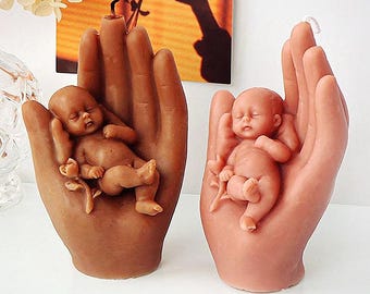 2 Stampo In Silicone Per Sapone Volto Umano: Stampi Per Resina Epossidica, Candele, Gesso, Fai Da Te, 105x66x32mm - 2