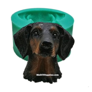 3D Dog Silicone Mold: Candle, Soap, Chocolate, Polymer Clay Casting