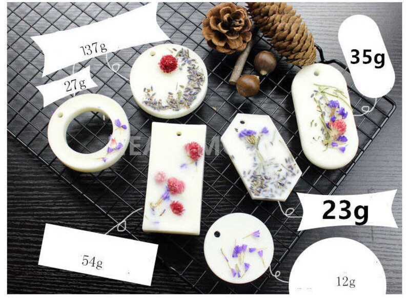 DIY Soy Candles Aroma Wax Tablets Silicone Mold Handmade Dried Etsy