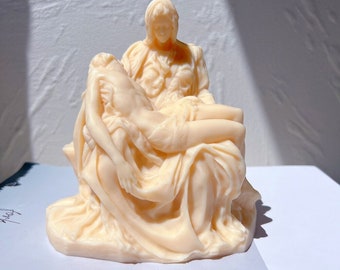 Italian Pieta Statue Candle Mold Bust Silicone Molds Greek Art Man Sculpture Wax Tool Tabletop Ornament