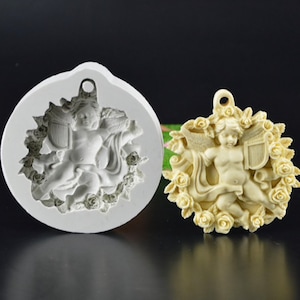3D Angel Silicone Mold for Soap Mold, Sachet Soap, Pendant Mold, Candle Mould, Plaster Mold, Wax Mold by MsDIYSupplies