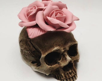 3D Rose Skull Silicone Mold Casting