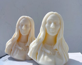 Female Goddess Statue Candle Mold, Greek Sculpture Silicone Mold
