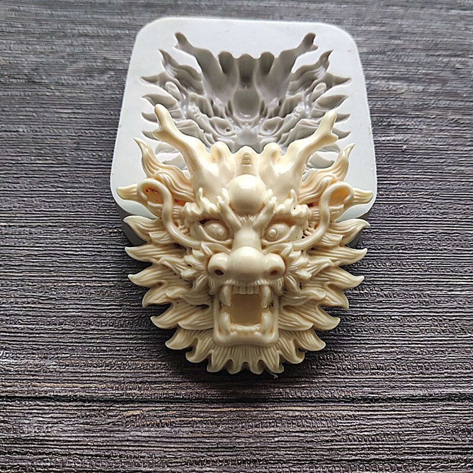 Dragon Silicone Mold Metal Fondant Polymer Clay Resin Etsy