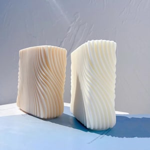 Stampo per candele a spirale quadrata, stampi in silicone a spirale geometrica, stampo per cera a spirale astratta