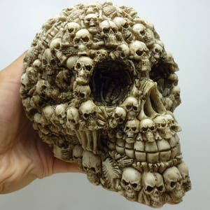 Unique 3D Big Skull Mold for Candle, Soap, Gypsum, Concrete Silicone Mold Casting
