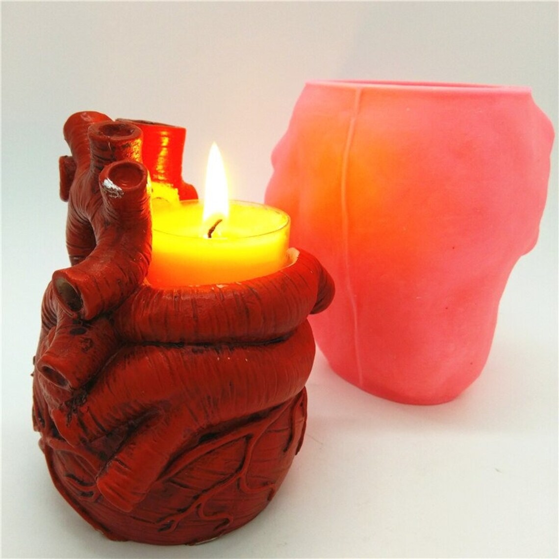 Heart Mold for Candle Holder Indoor Plant Pot Cement Mold Etsy