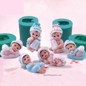 3D Baby Silicone Mold - Cake Decoration, Fondant, Candle Mould, Plaster, Cement, Polymer Clay, Resin, Soap, Chocolate Mold Casting