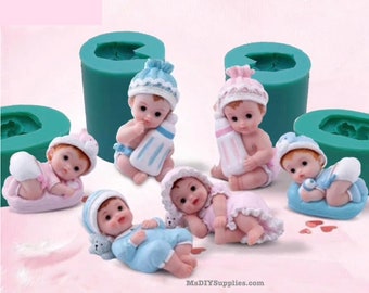 3D Baby Silicone Mold - Cake Decoration, Fondant, Candle Mould, Plaster, Cement, Polymer Clay, Resin, Soap, Chocolate Mold Casting