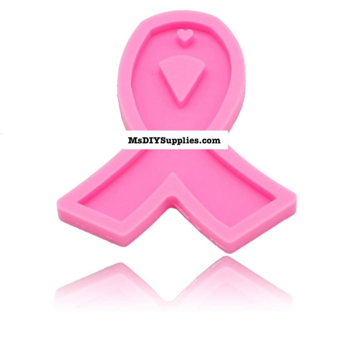 Breast Cancer Awareness Ribbon Epoxy Resin Mold for Resin Etsy