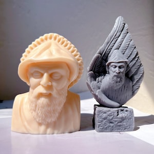 Bust Saint Charbel Silicone Candle Mold, Art Statue Sculpture Soy Wax Mould, Abstract Figure Home Art Soy Wax Mold, Home Decor Candles Mold